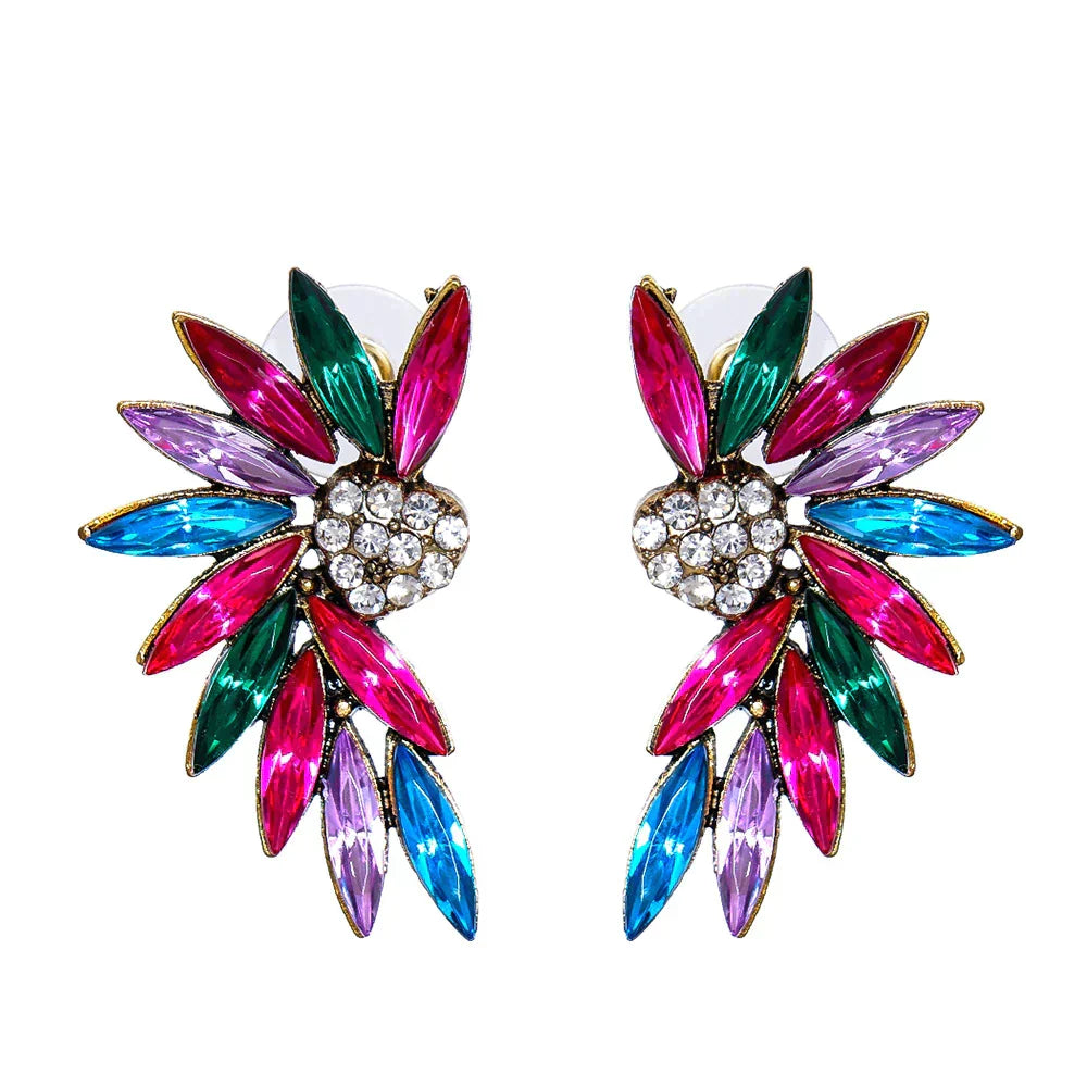 Heart Wings Earrings with Zirconias